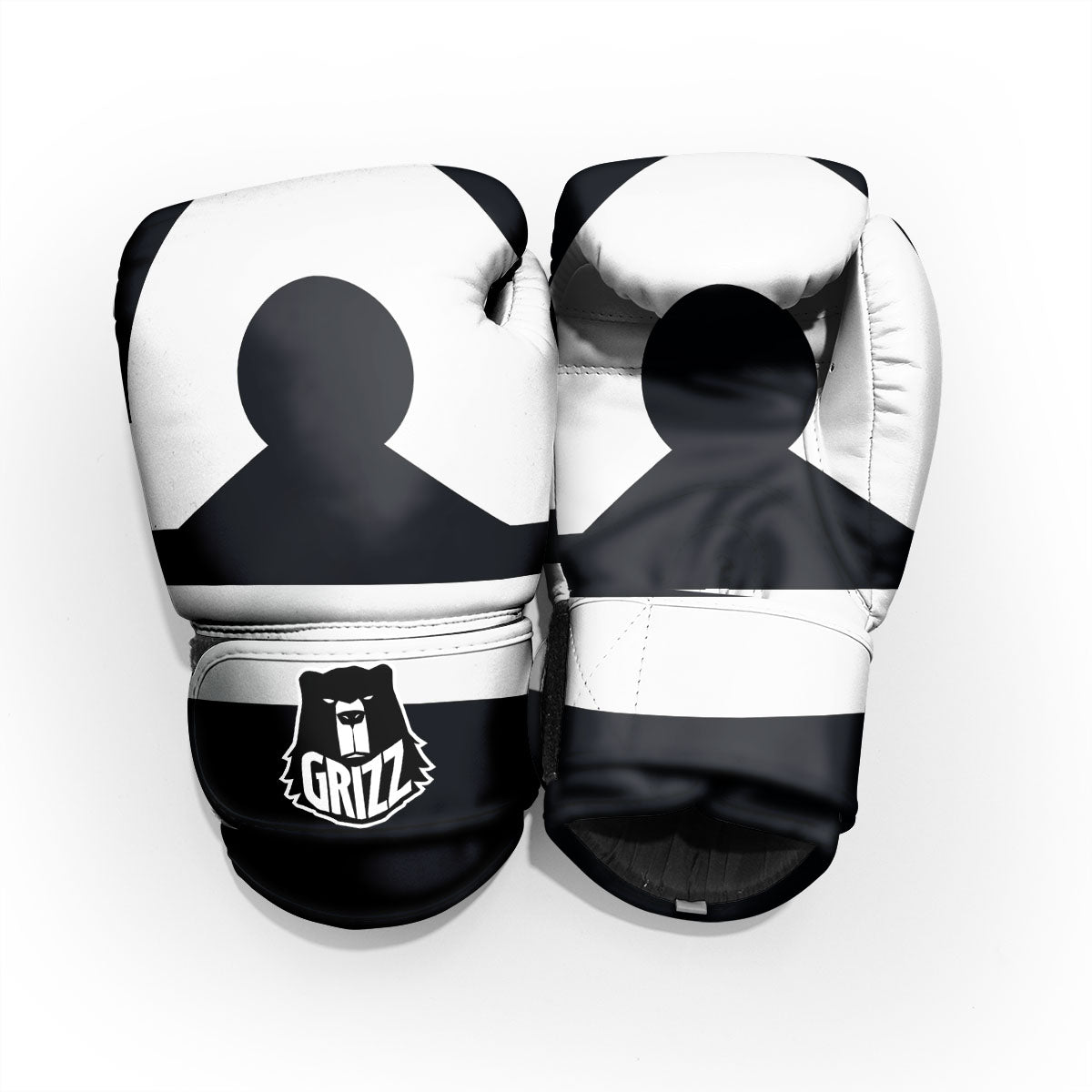Libra Sign White And Black Print Pro Boxing Glove