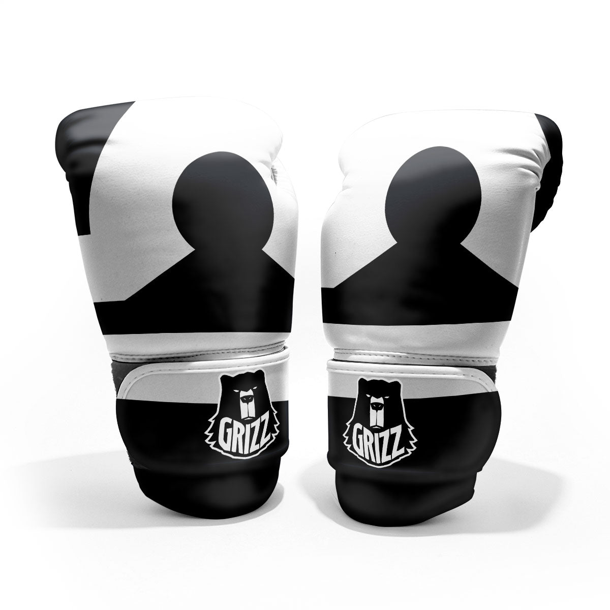 Libra Sign White And Black Print Pro Boxing Glove