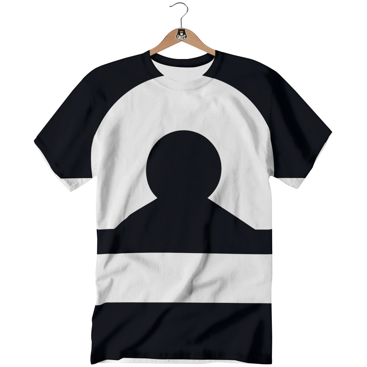 Libra Sign White And Black Print T-Shirt-grizzshop