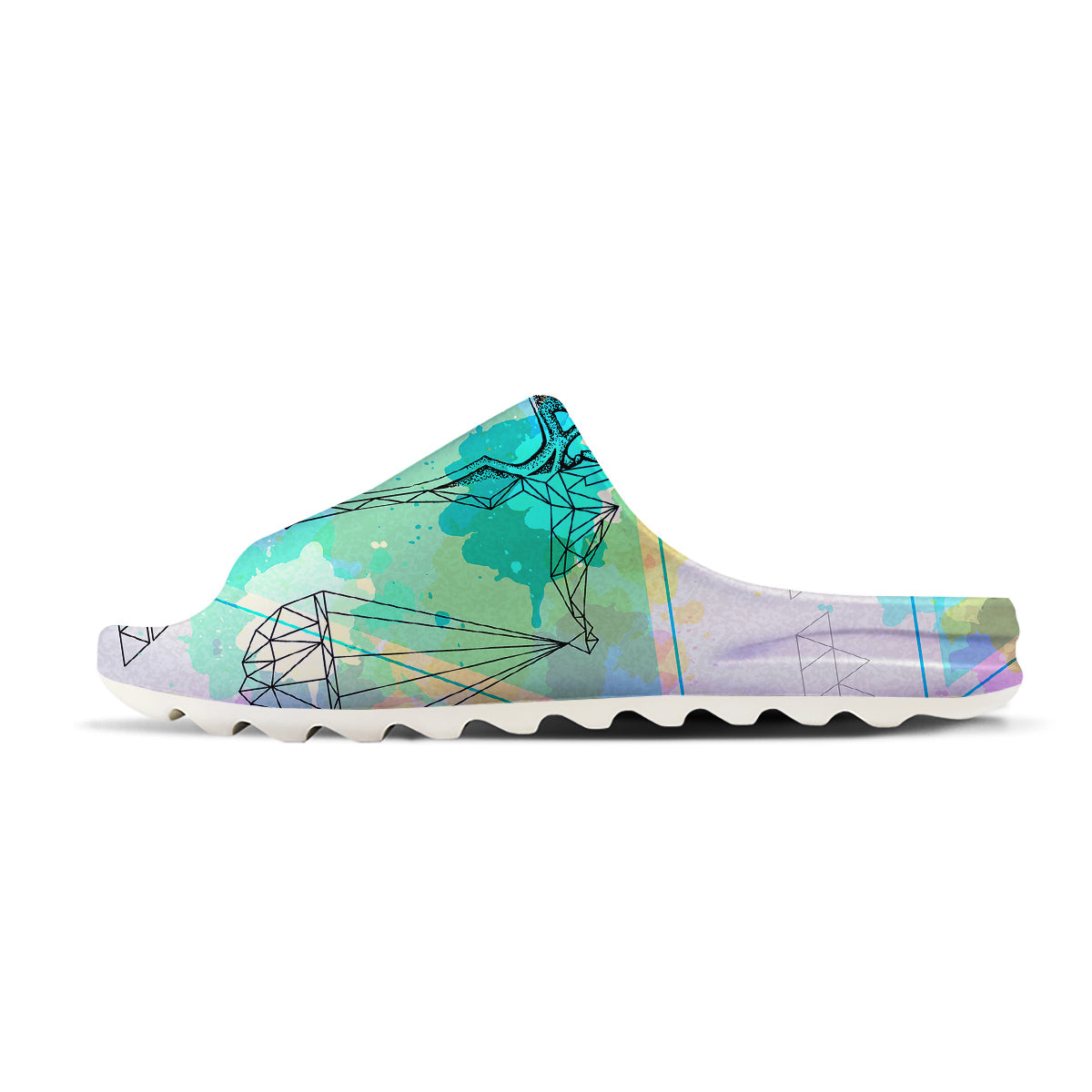 Libra Sign Colorful Print Sandals-grizzshop