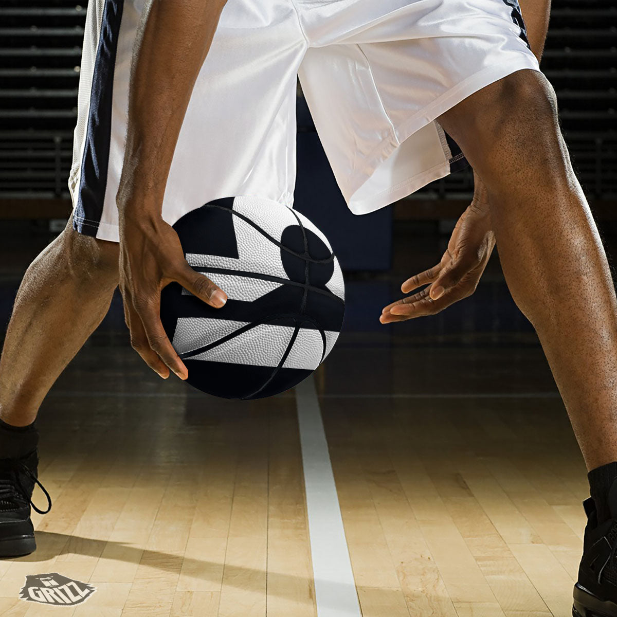 Libra Sign White And Black Print Basketball