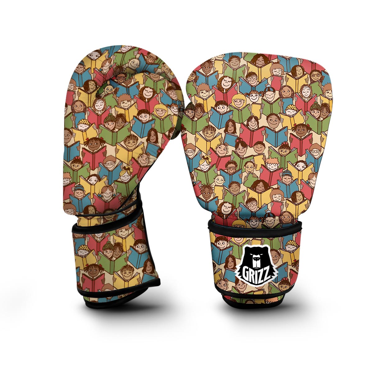 Librarian Library Book Lover Pattern Print Boxing Gloves-grizzshop