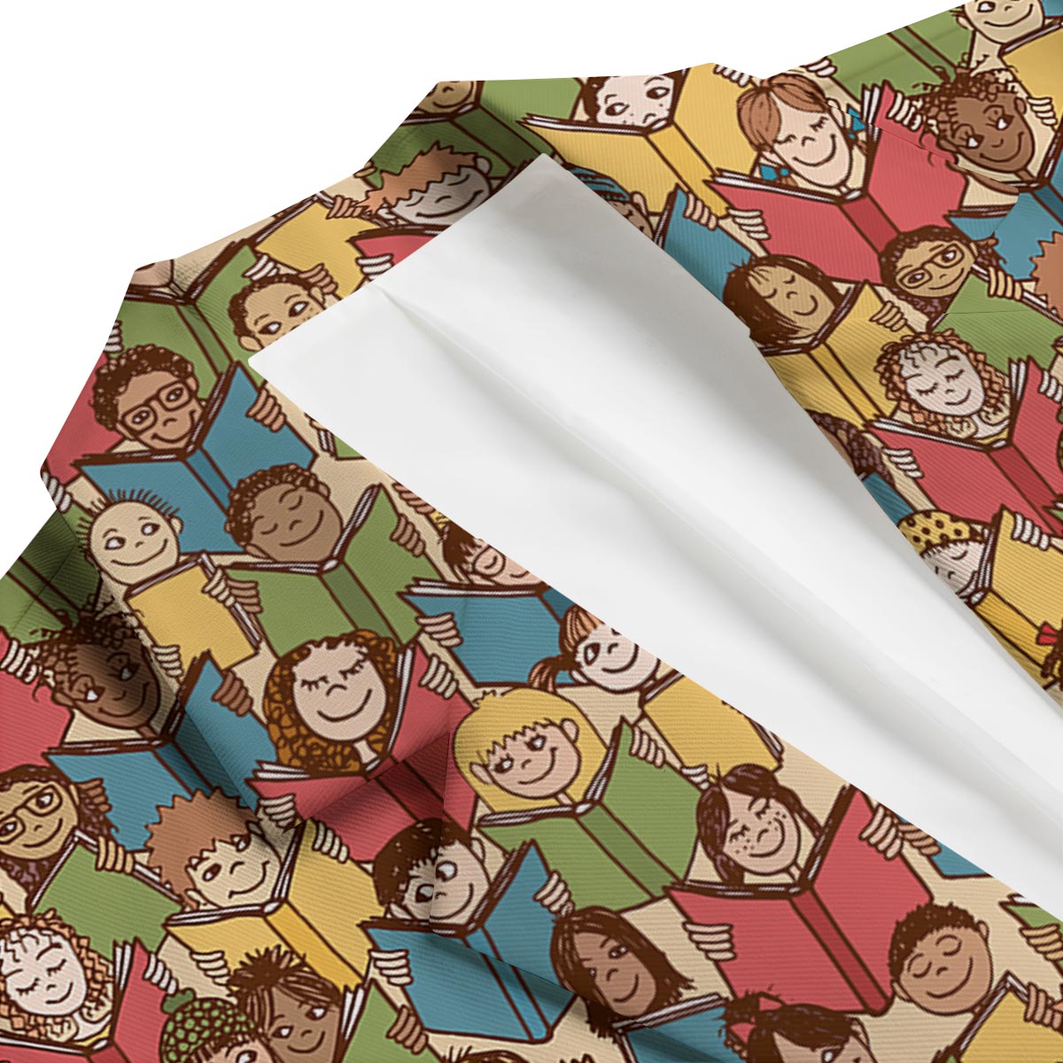 Librarian Library Book Lover Pattern Print Men's Blazer-grizzshop