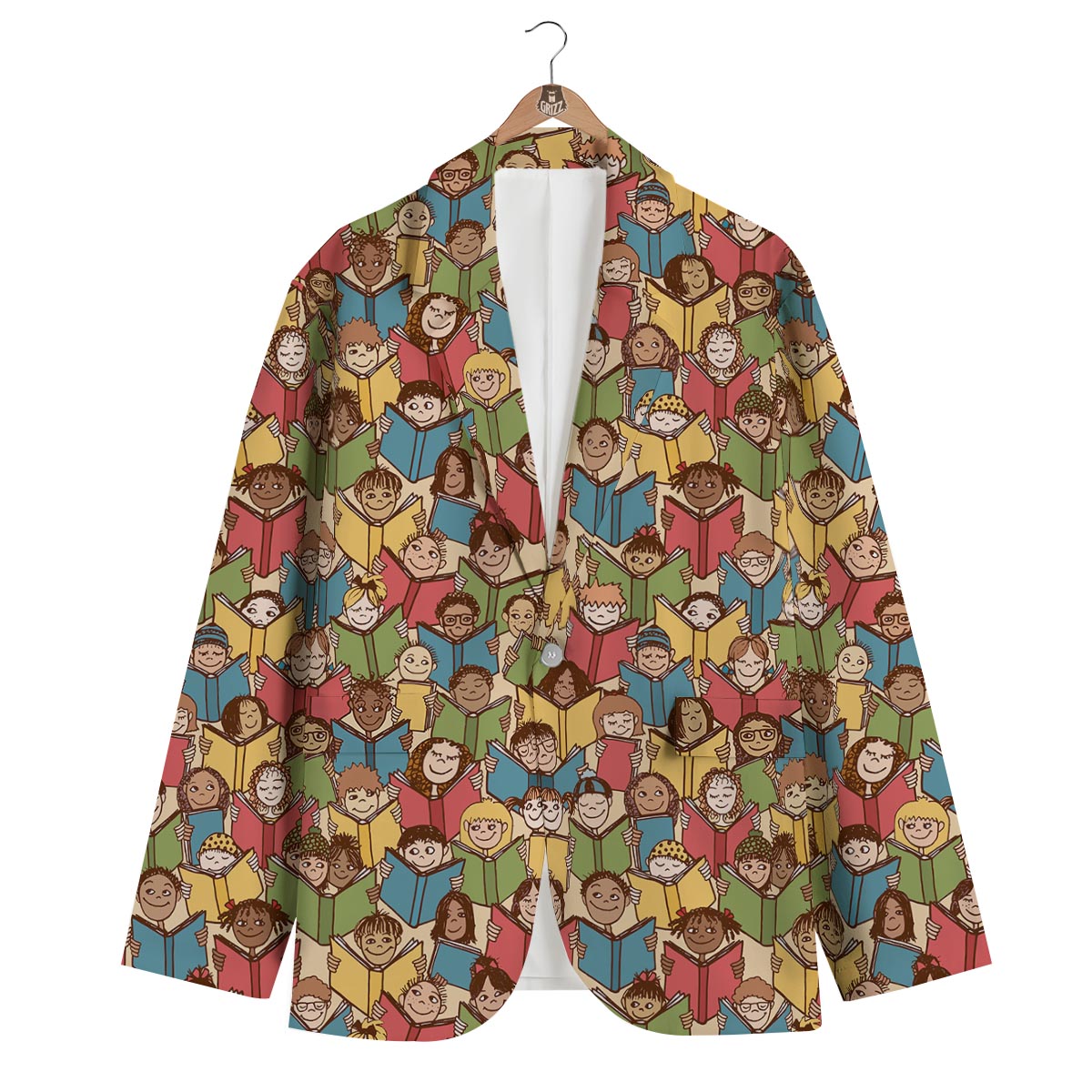Librarian Library Book Lover Pattern Print Men's Blazer-grizzshop