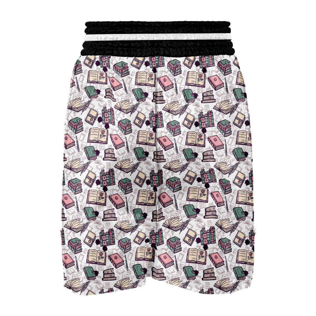 Library Librarian Book Lover Pattern Print Boxing Shorts-grizzshop