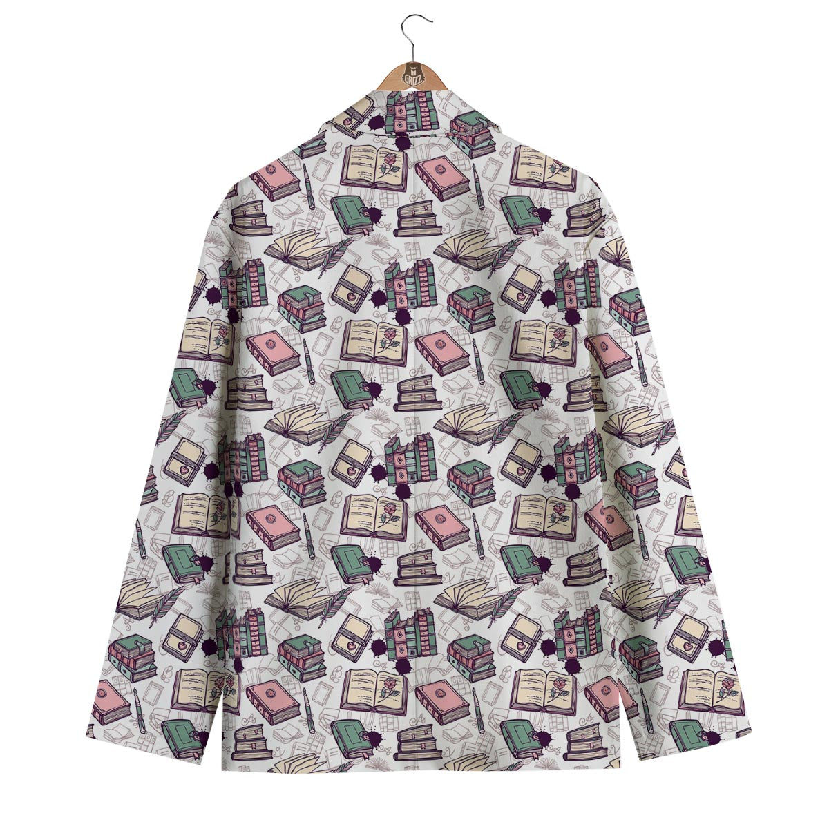 Library Librarian Book Lover Pattern Print Men's Blazer-grizzshop