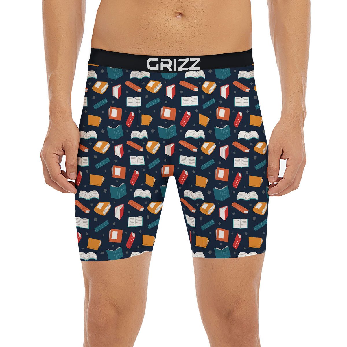 Library Reading Print Pattern Boxer Briefs-grizzshop