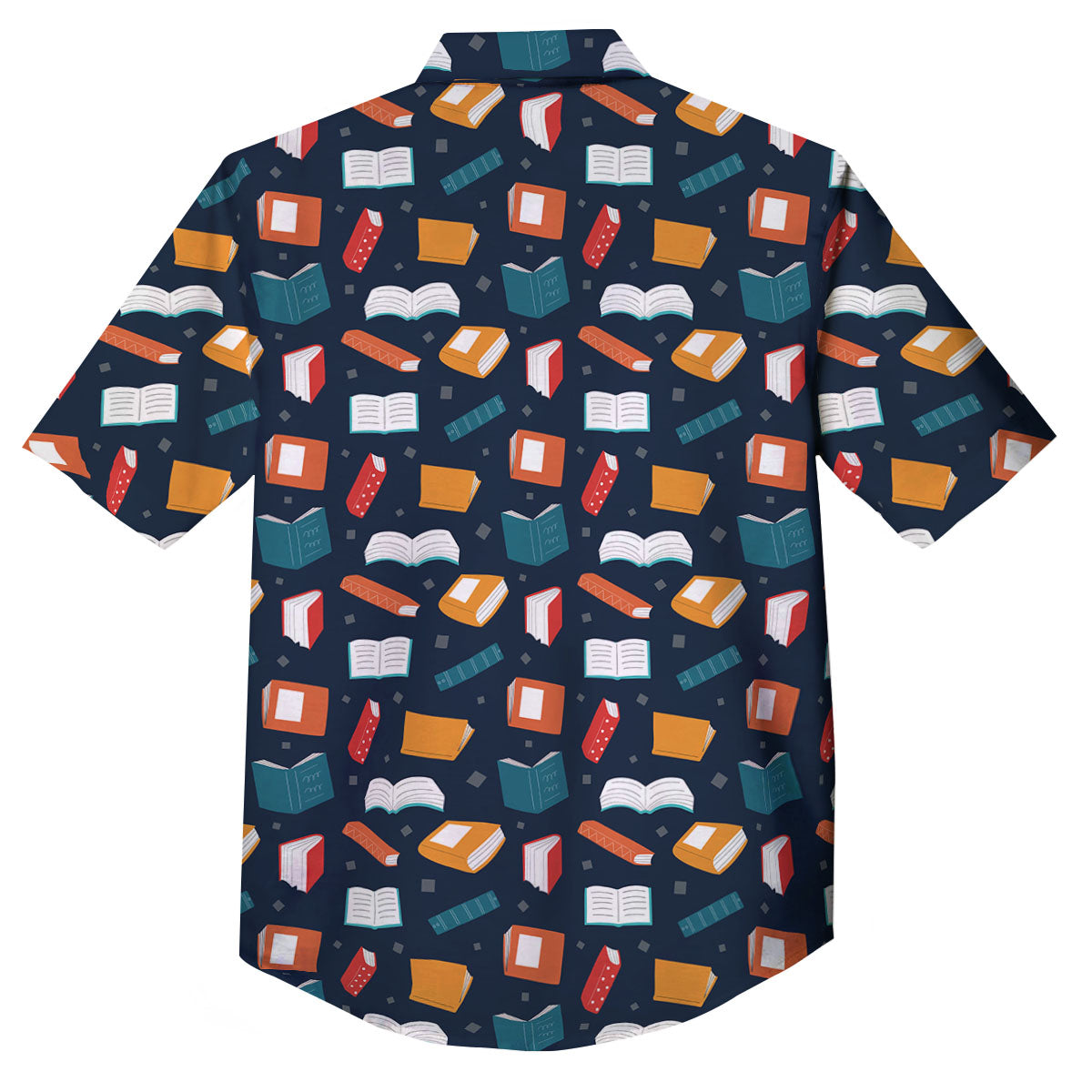 Library Reading Print Pattern Button Up Shirt-grizzshop