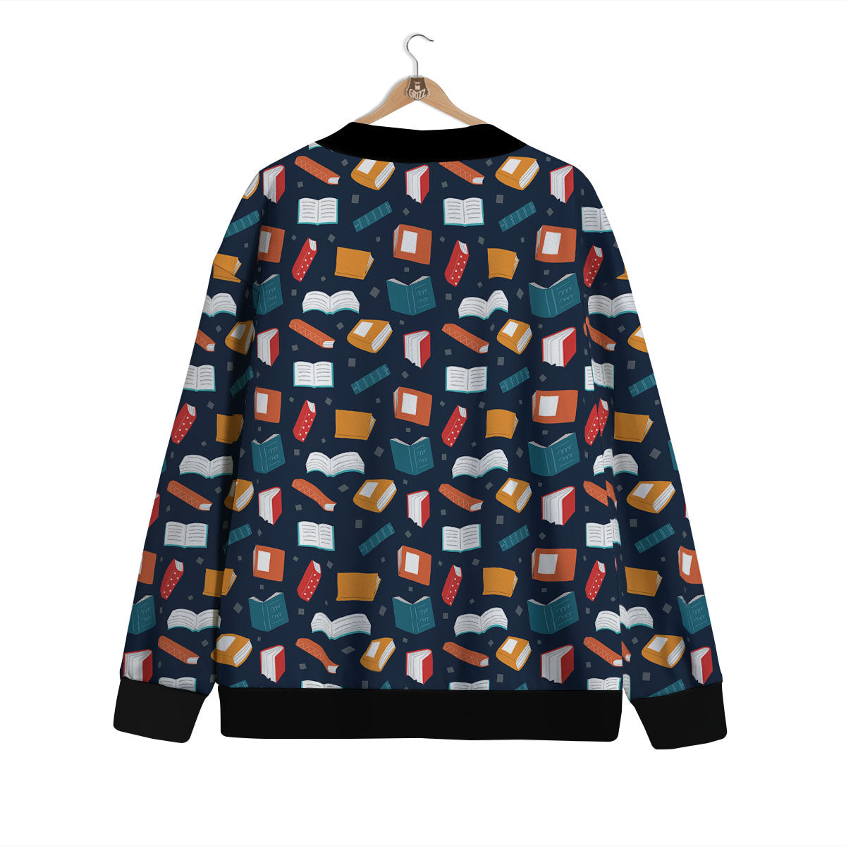 Library Reading Print Pattern Cardigan-grizzshop