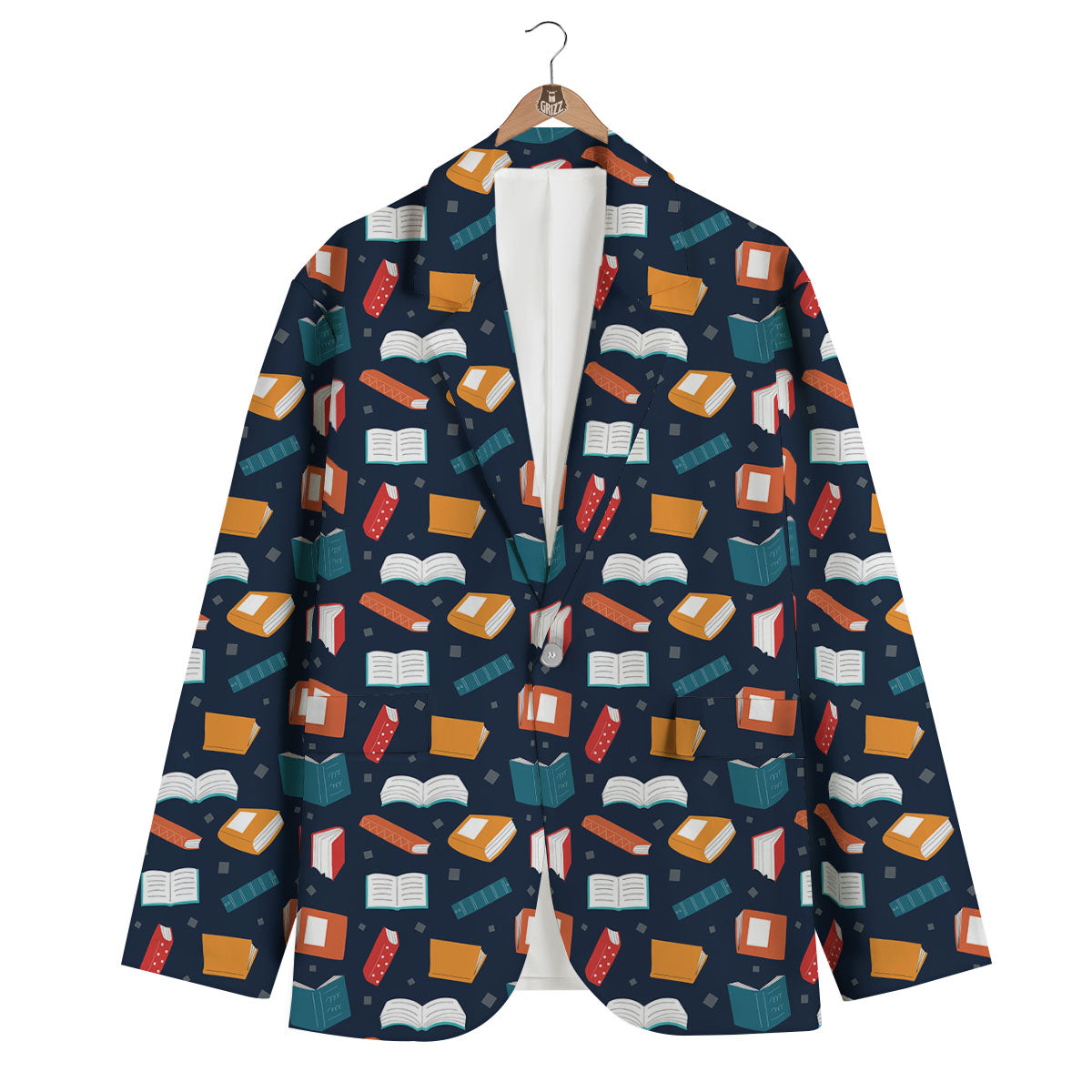 Library Reading Print Pattern Men's Blazer-grizzshop