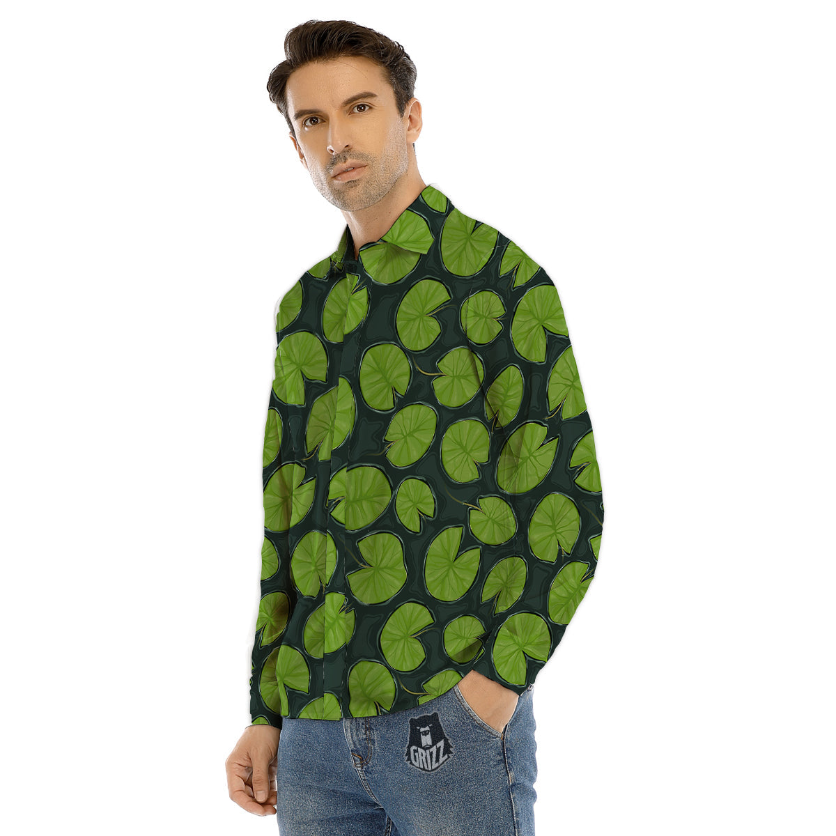Library Reading Print Pattern Men's Dress Shirts-grizzshop