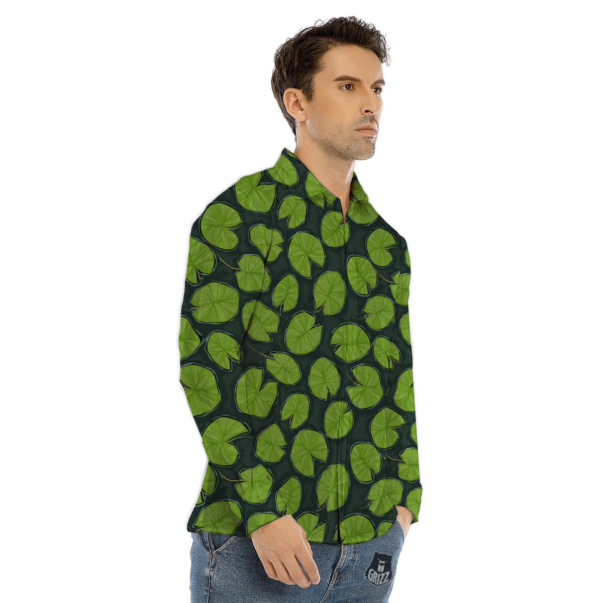 Library Reading Print Pattern Men's Dress Shirts-grizzshop