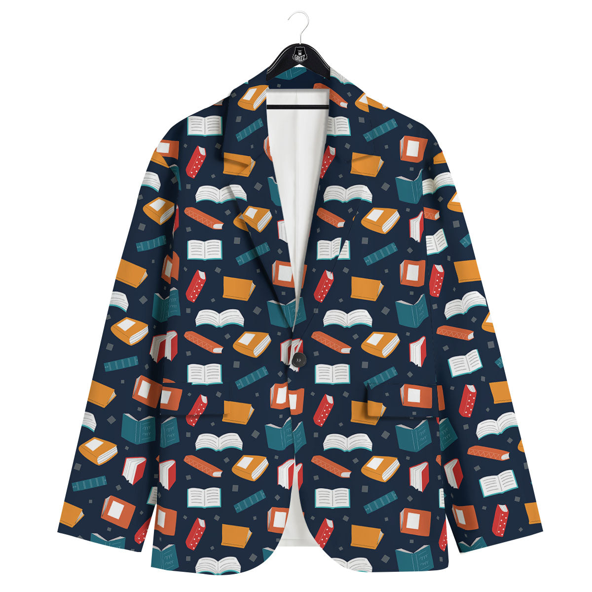Library Reading Print Pattern Men's Sport Coat-grizzshop