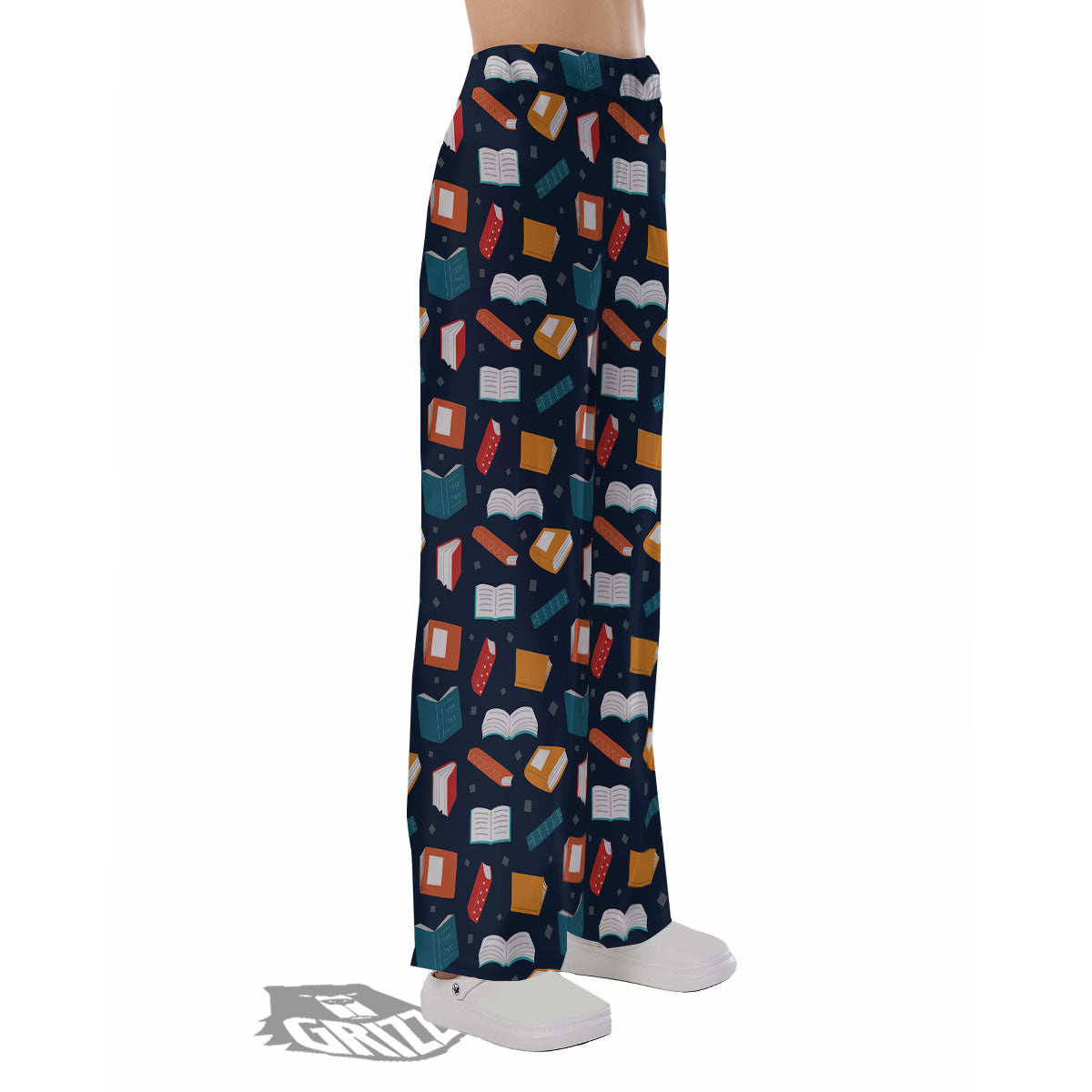 Library Reading Print Pattern Pajama Pants-grizzshop