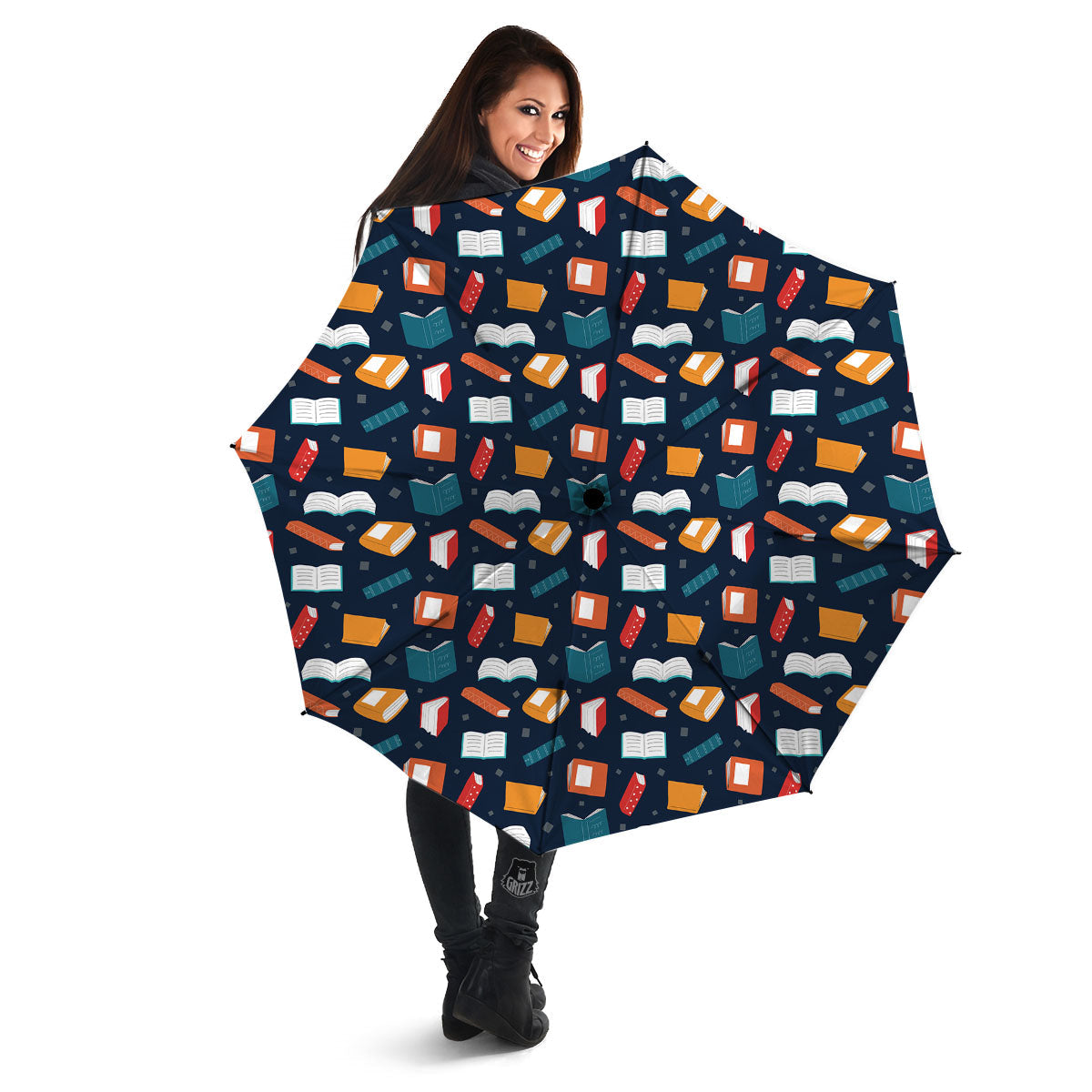 Library Reading Print Pattern Umbrella-grizzshop