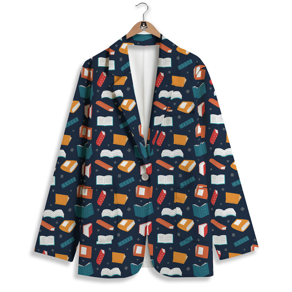 Library Reading Print Pattern Women's Blazer-grizzshop