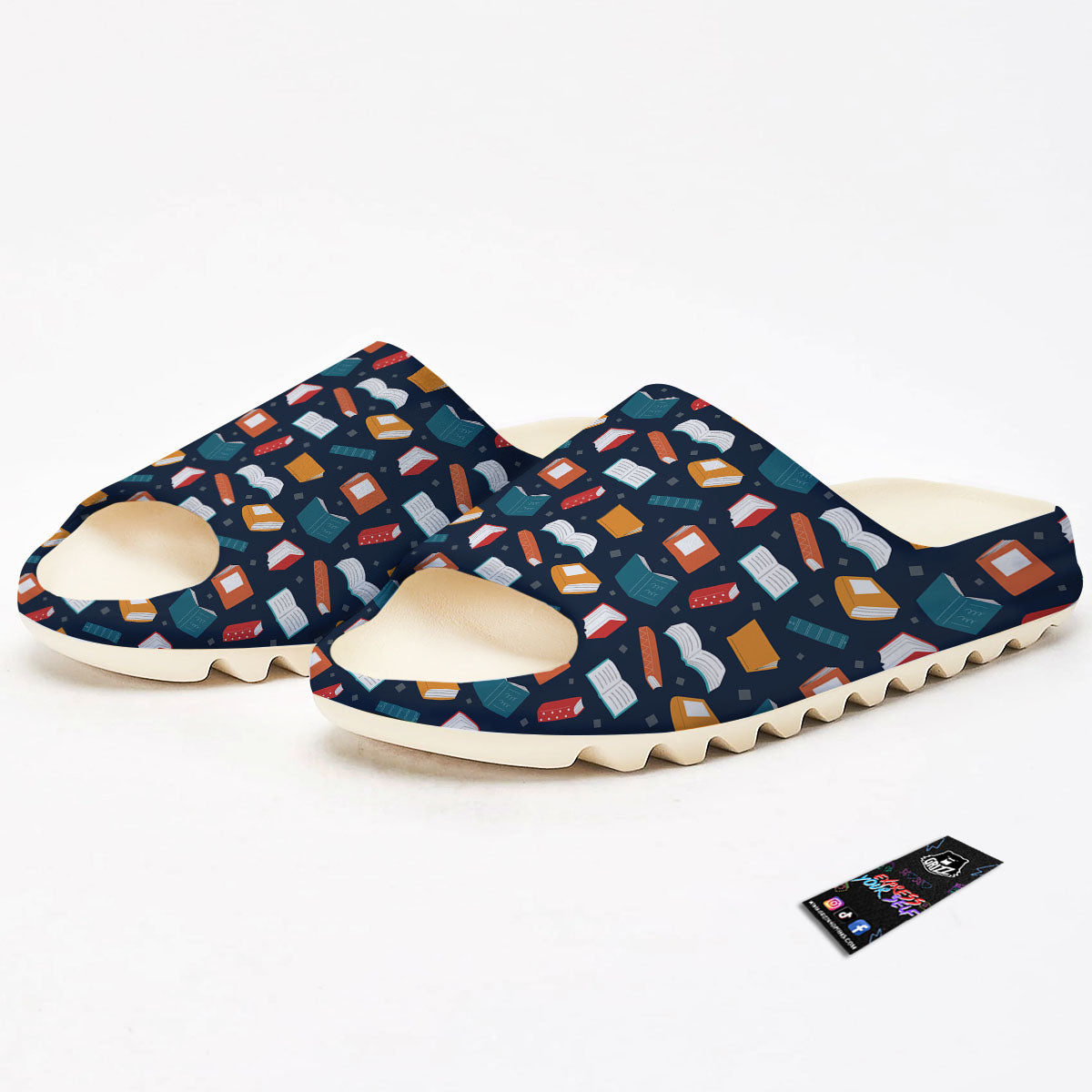 Library Reading Print Pattern Sandals-grizzshop