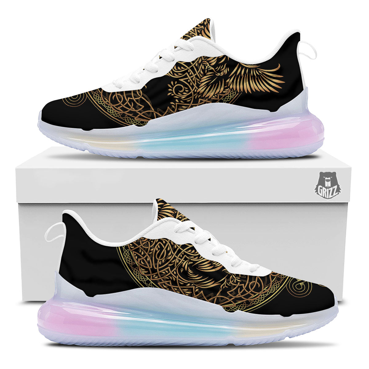 Life Of Tree Yggdrasil Print Running Sneakers-grizzshop