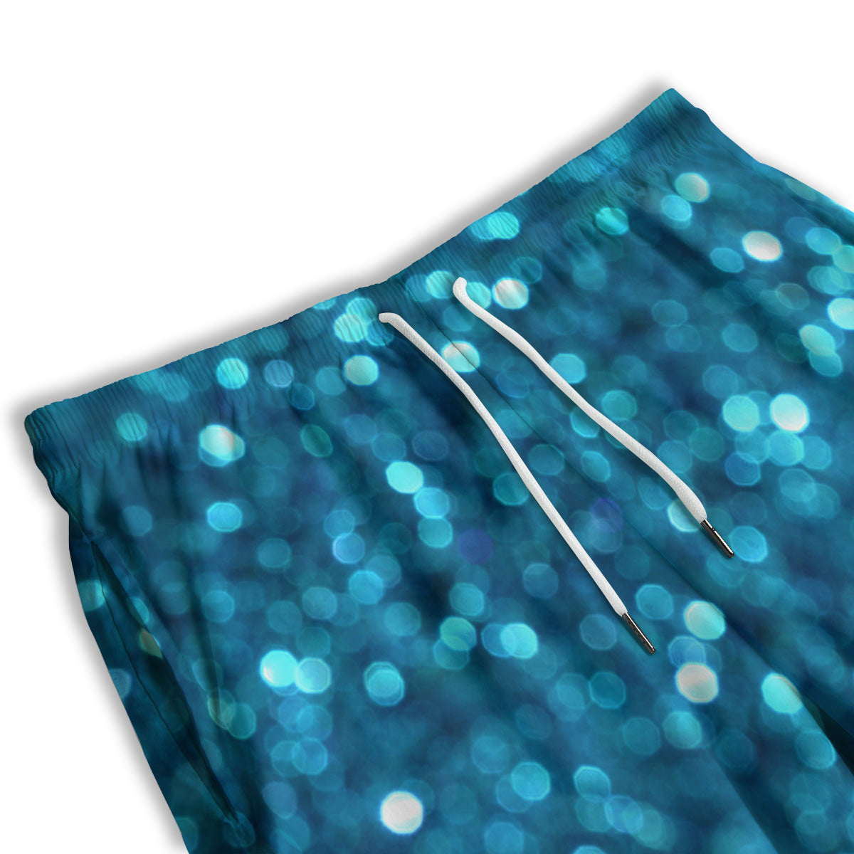 Light Blue Sparkle Print Men's Athletic Shorts