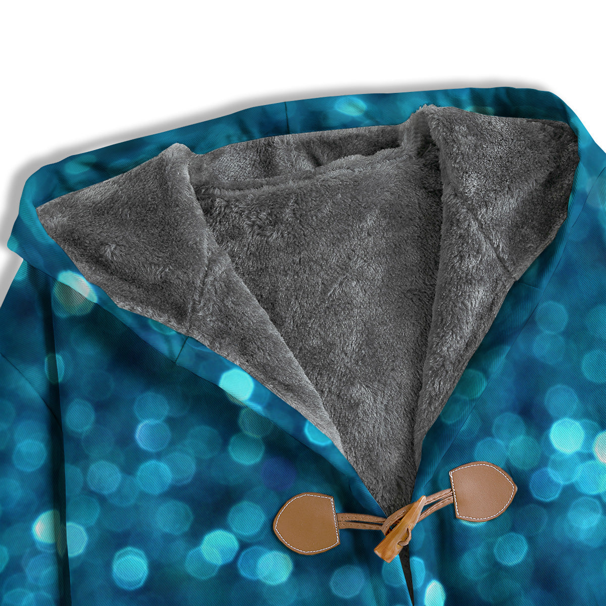 Light Blue Sparkle Print Men's Windbreaker Jacket-grizzshop