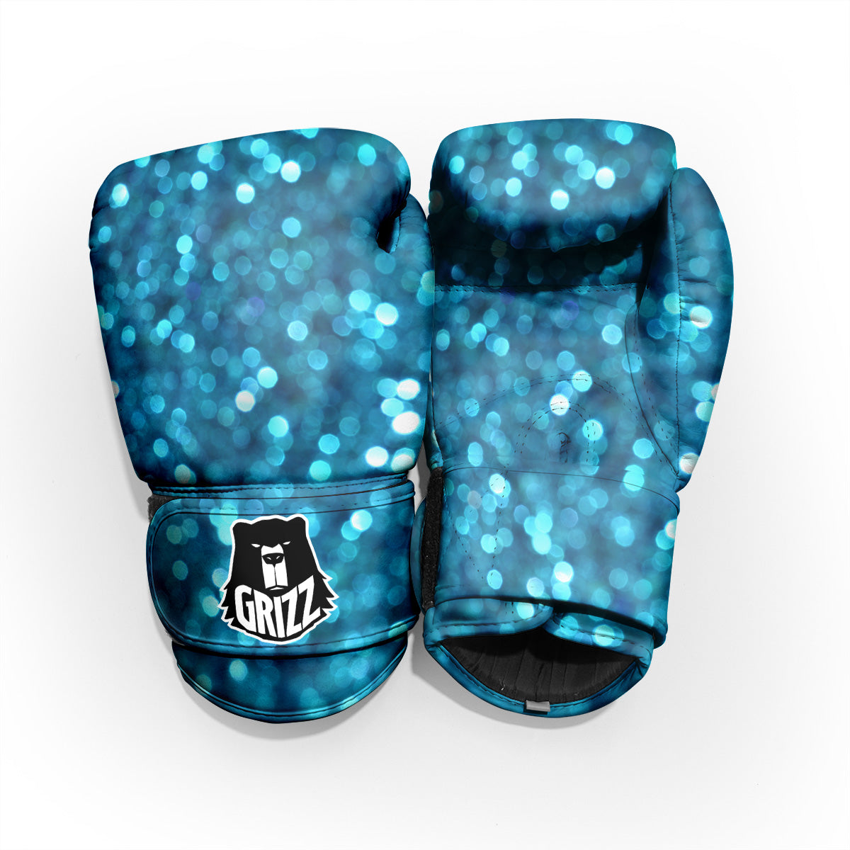 Light Blue Sparkle Print Pro Boxing Glove