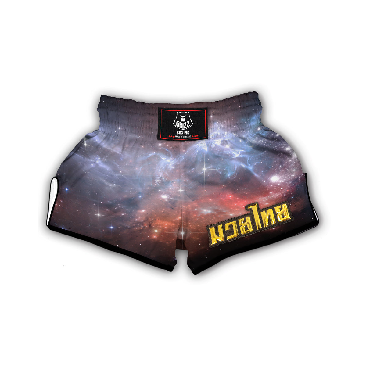 Light Geomagnetic Storm Galaxy Space Print Muay Thai Boxing Shorts-grizzshop