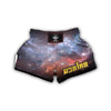 Light Geomagnetic Storm Galaxy Space Print Muay Thai Boxing Shorts-grizzshop