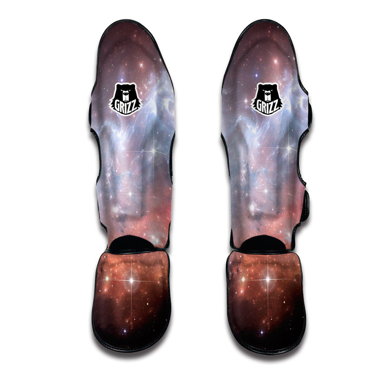 Light Geomagnetic Storm Galaxy Space Print Muay Thai Shin Guards-grizzshop