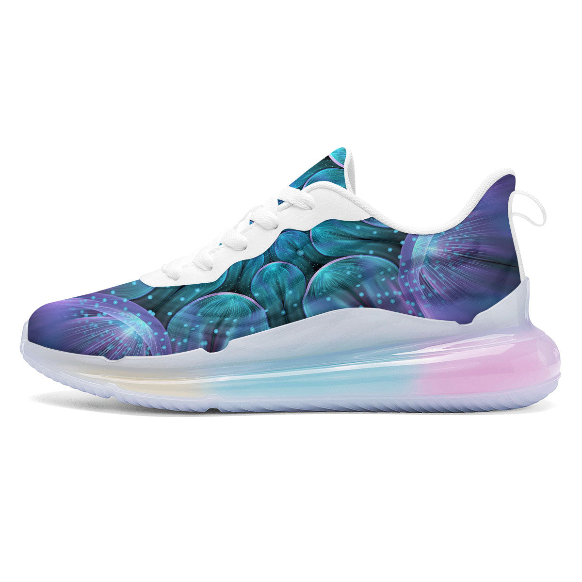 Light Mandala Blue And Purple Print Running Sneakers-grizzshop