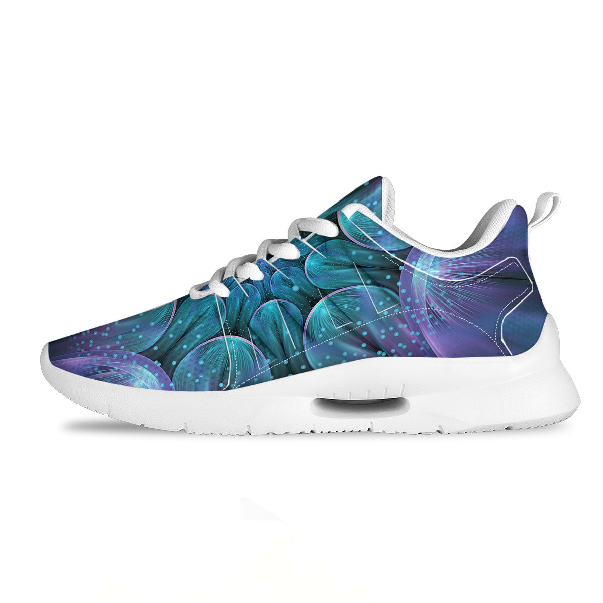 Light Mandala Blue And Purple Print Tennis Shoes-grizzshop