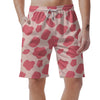 Light Pink Cow Print Men's Shorts-grizzshop