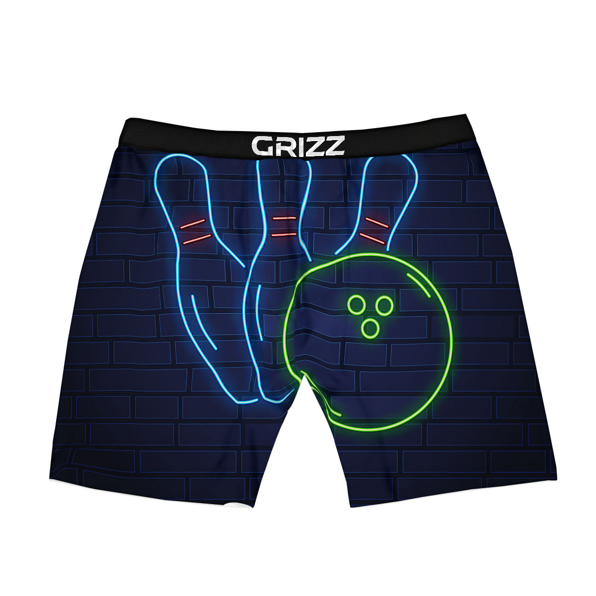 Light Up Bowling Pins Print Boxer Briefs-grizzshop