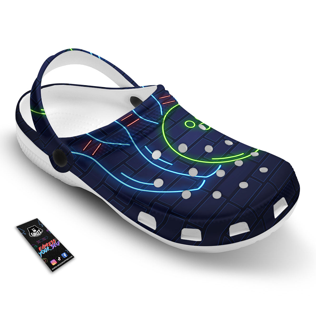Light Up Bowling Pins Print Clog-grizzshop