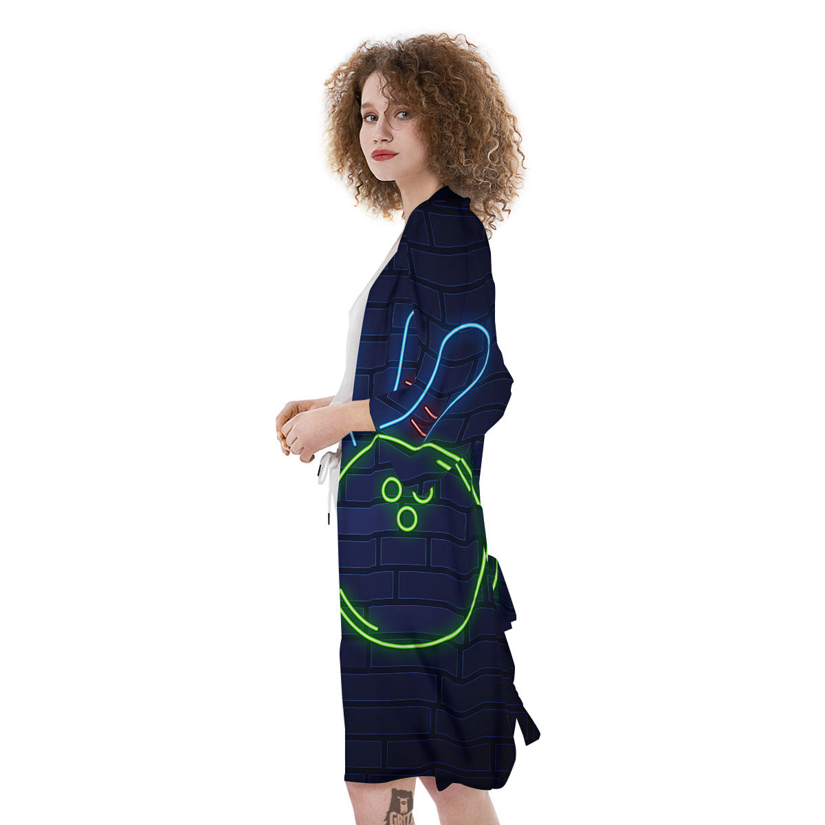 Light Up Bowling Pins Print Kimono-grizzshop