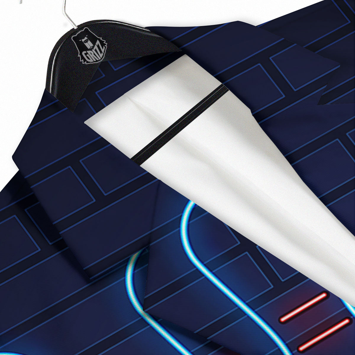 Light Up Bowling Pins Print Men's Sport Coat-grizzshop