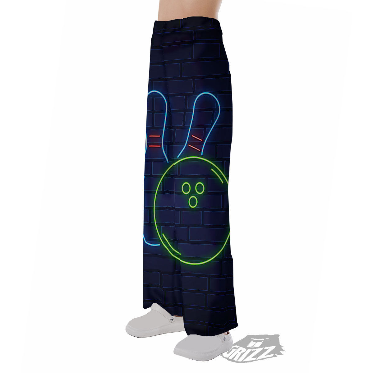 Light Up Bowling Pins Print Pajama Pants-grizzshop