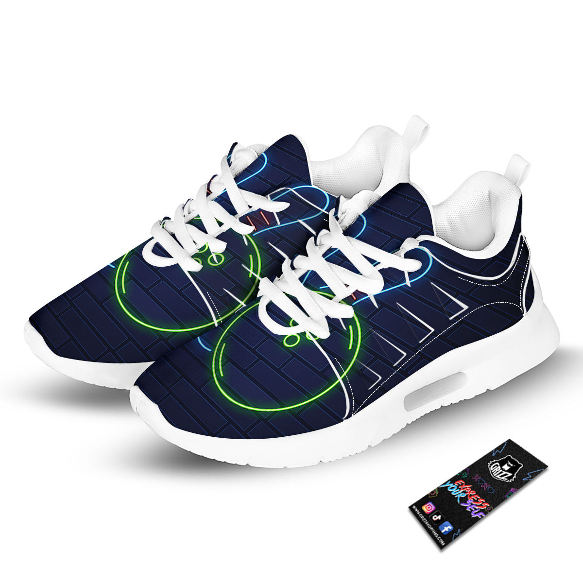 Light Up Bowling Pins Print Tennis Shoes-grizzshop