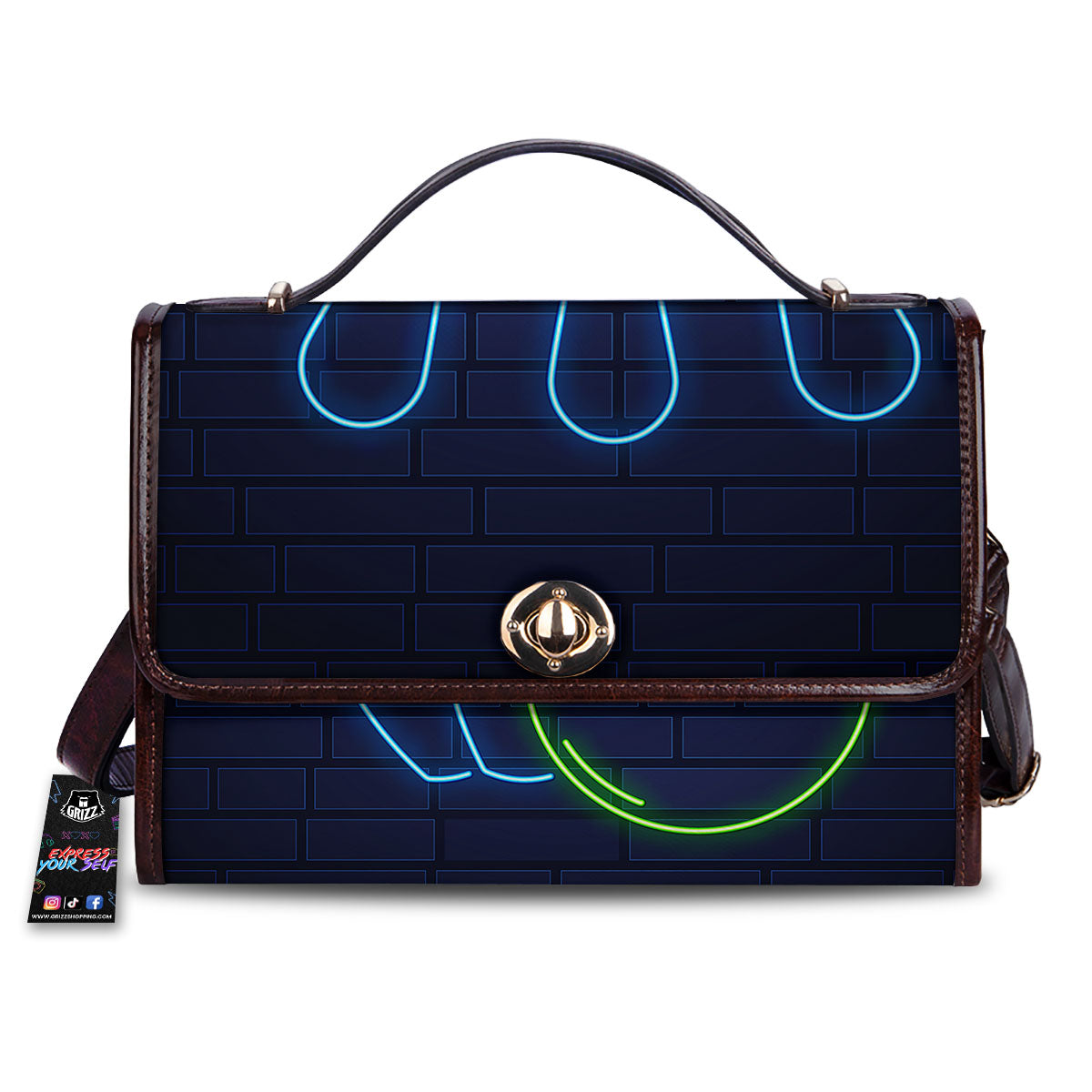 Light Up Bowling Pins Print Women's Satchel Bag-grizzshop