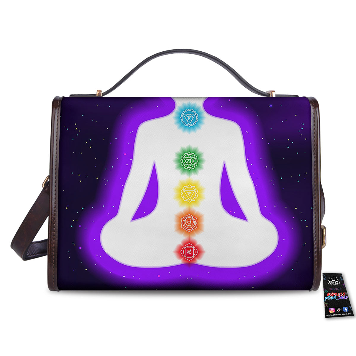 Light Of Seven Chakras Print Women's Satchel Bag