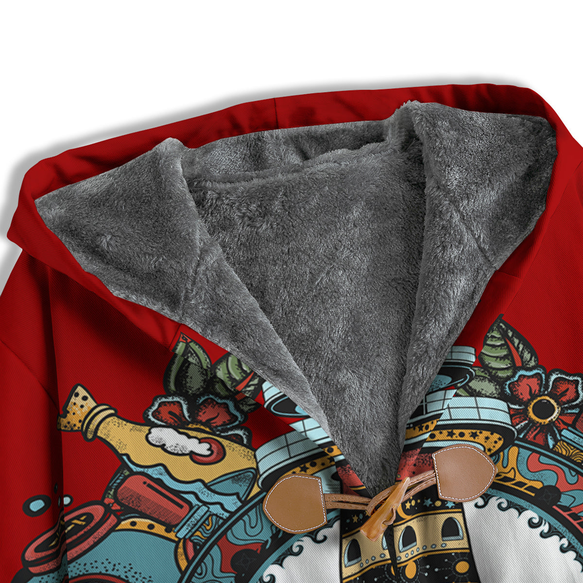 Lighthouse Sea Adventure Tattoo Print Men's Windbreaker Jacket-grizzshop