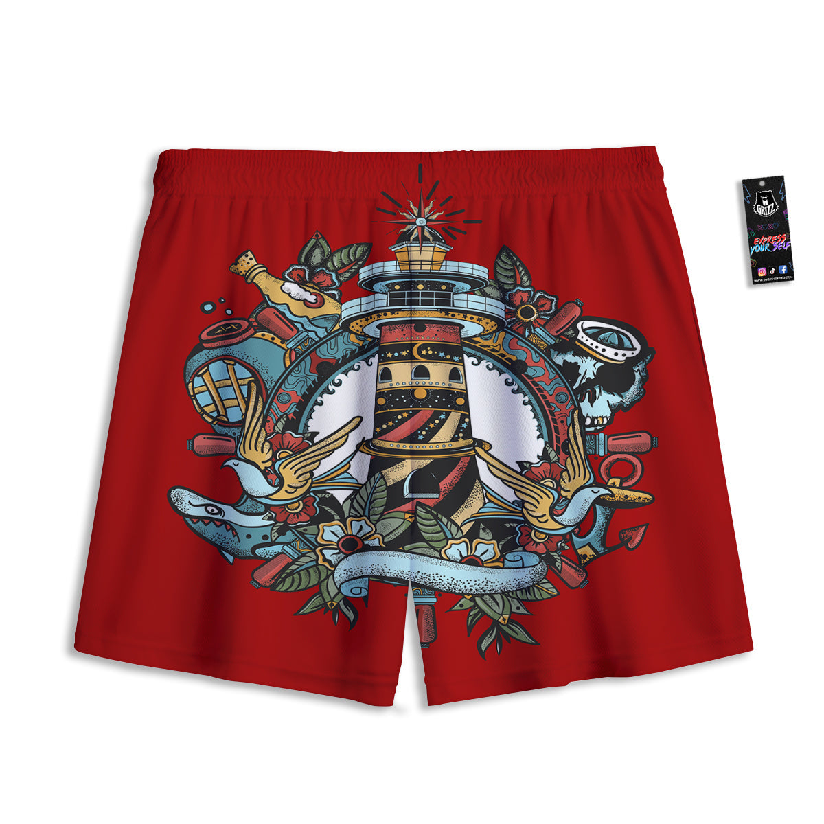 Moving Optical Illusion Dizzy Vortex Mesh Shorts