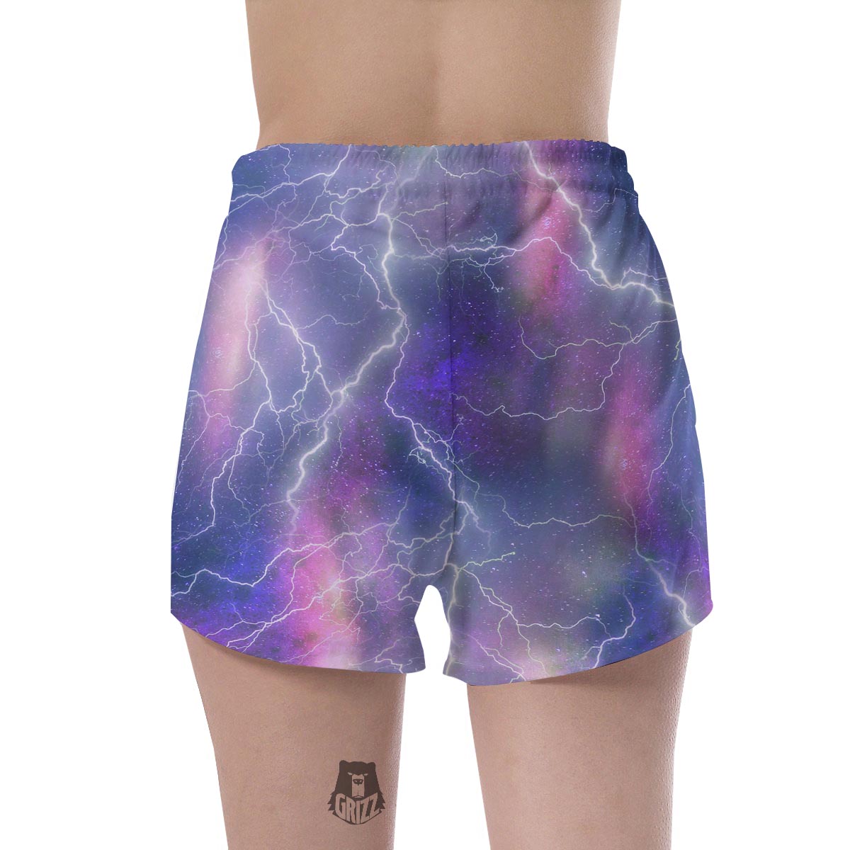 Lightning Aurora Galaxy Space Women's Shorts-grizzshop