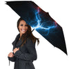 Lightning Blue And Red Print Umbrella-grizzshop