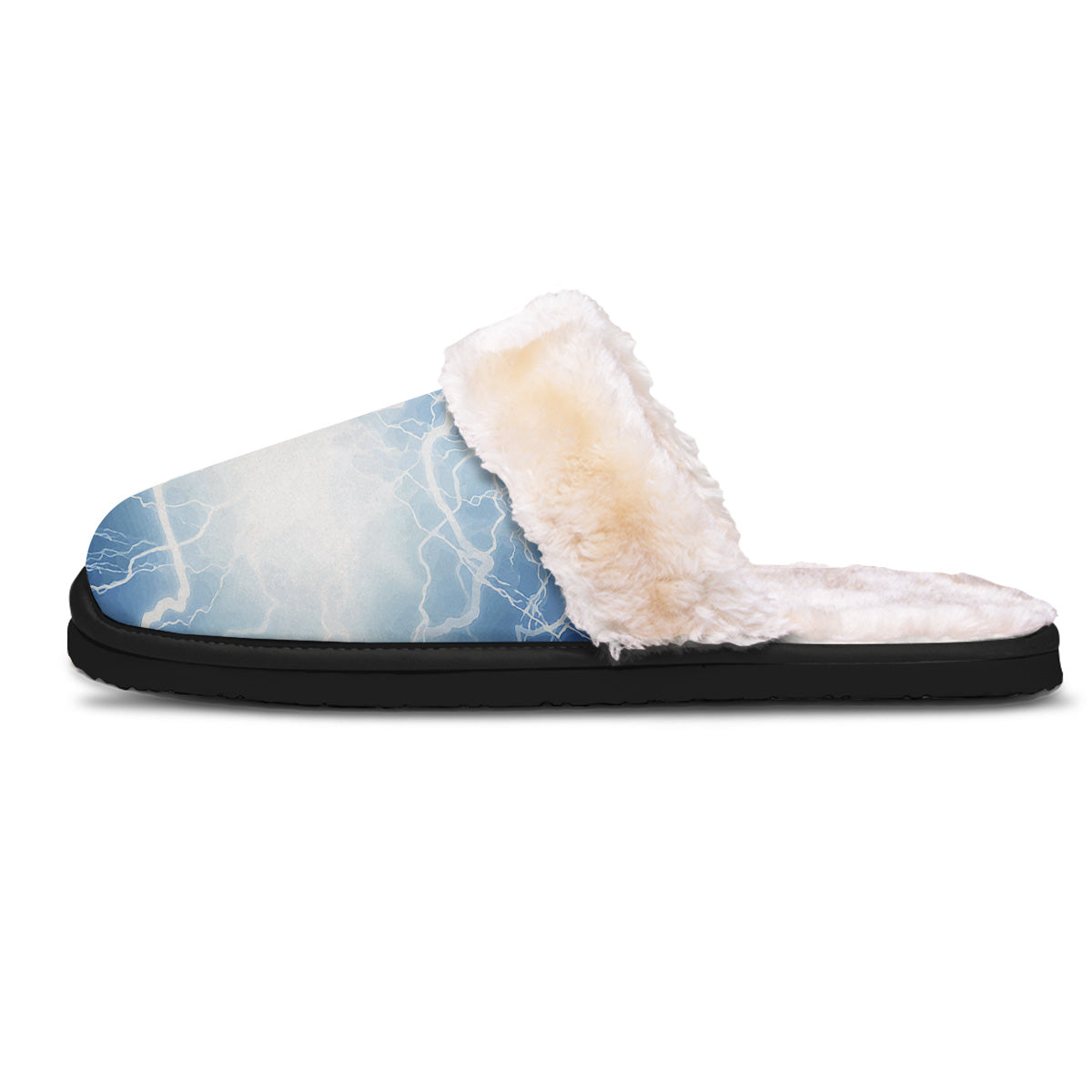Lightning Blue Print Slippers-grizzshop