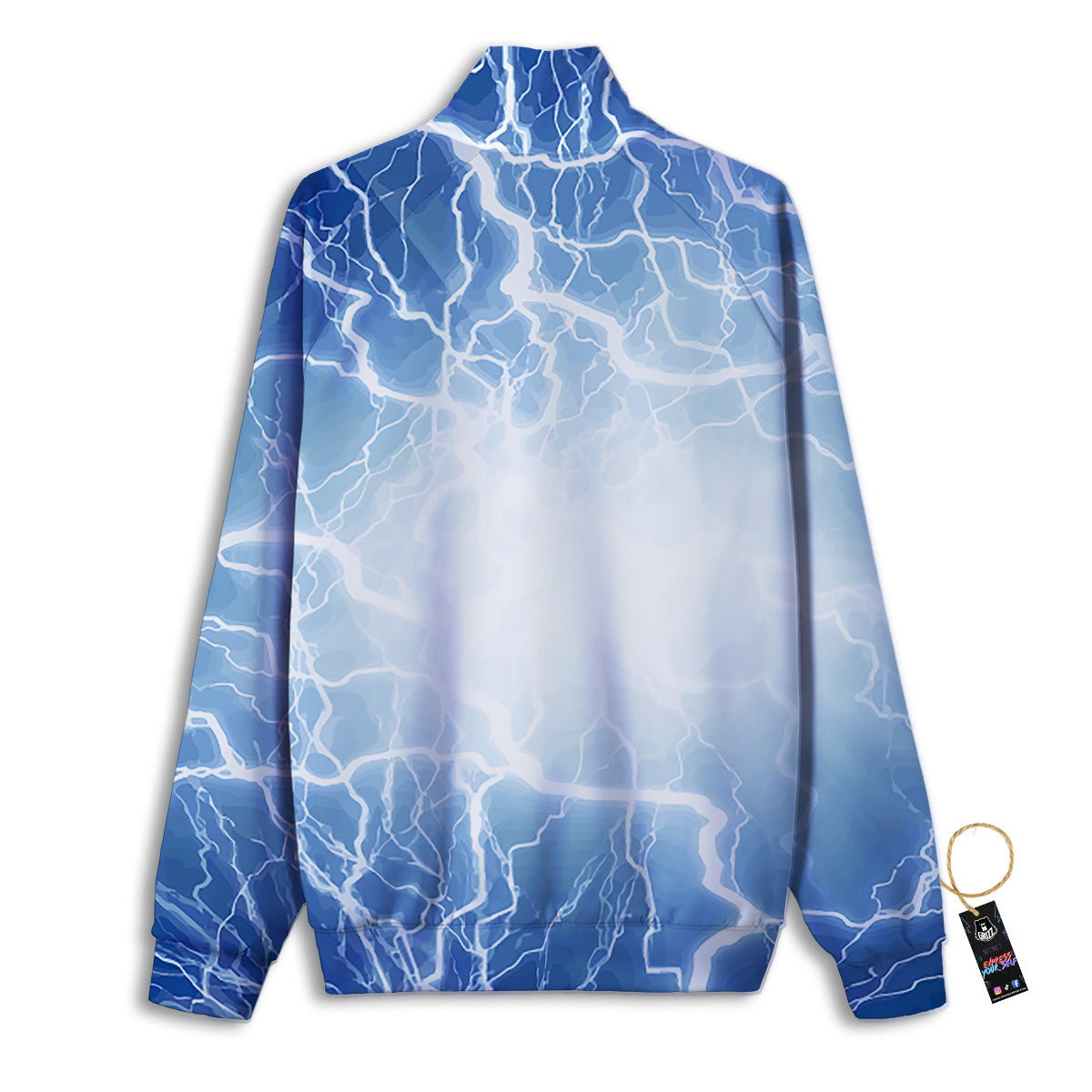 Lightning Blue Print Track Jacket-grizzshop