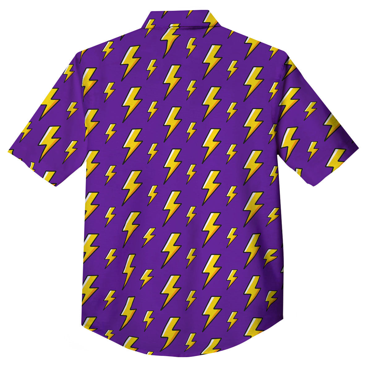 Lightning Purple Print Pattern Button Up Shirt-grizzshop