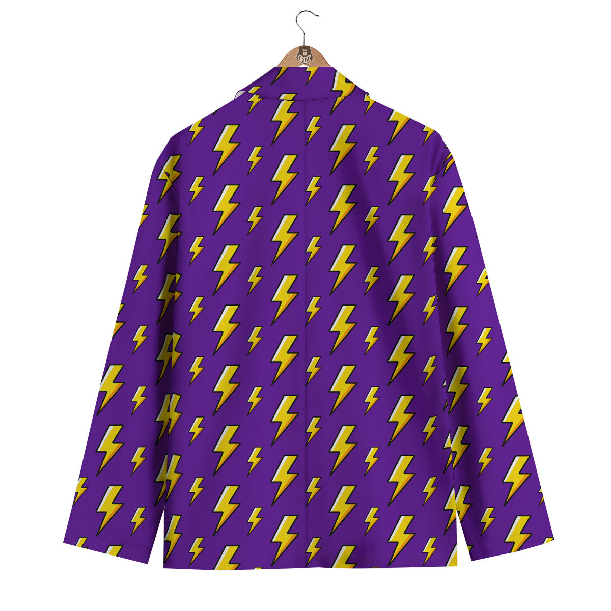 Lightning Purple Print Pattern Men's Blazer-grizzshop