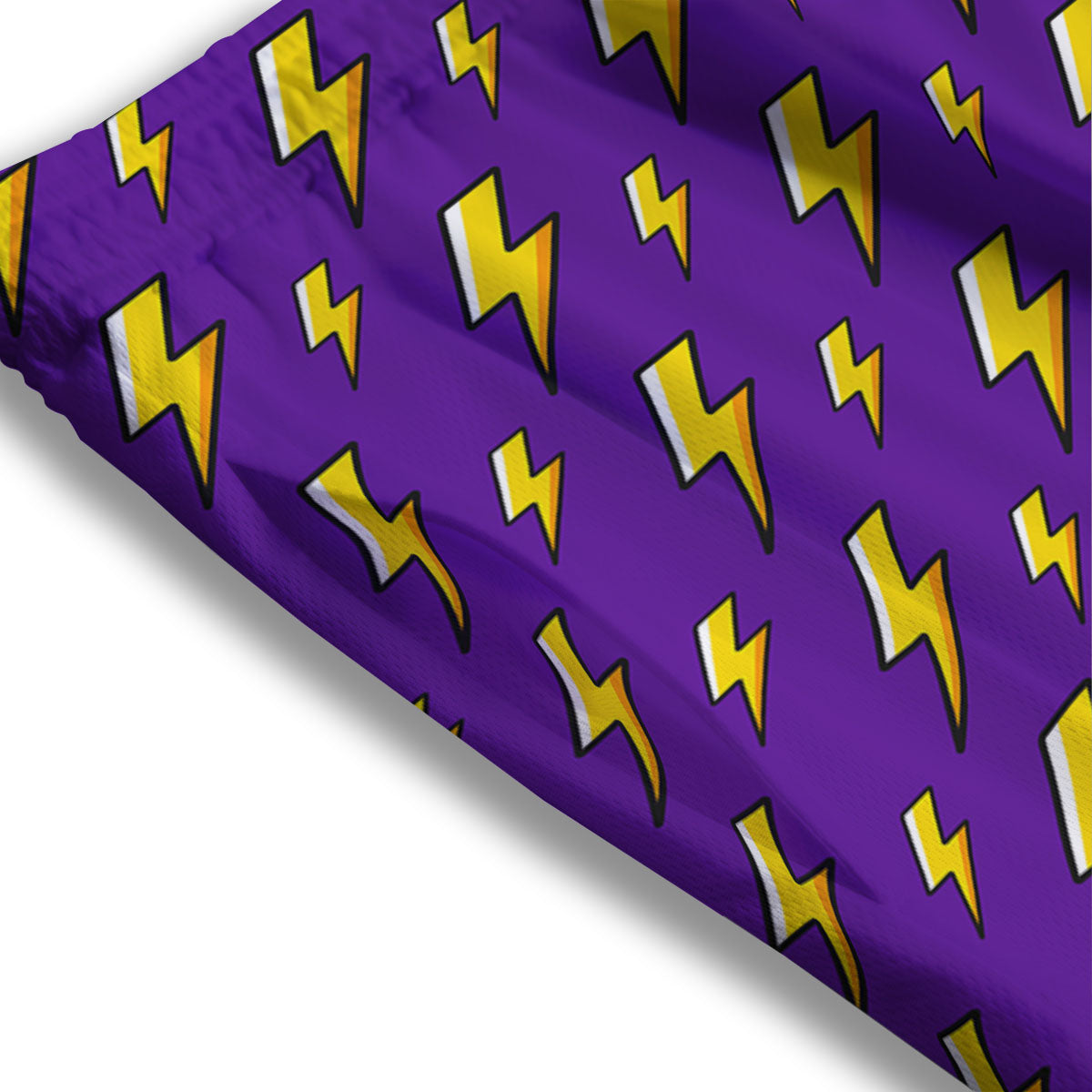 Lightning Purple Print Pattern Mesh Shorts-grizzshop