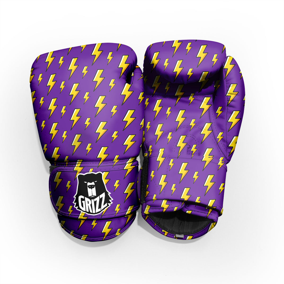 Lightning Purple Print Pattern Sparring Gloves-grizzshop