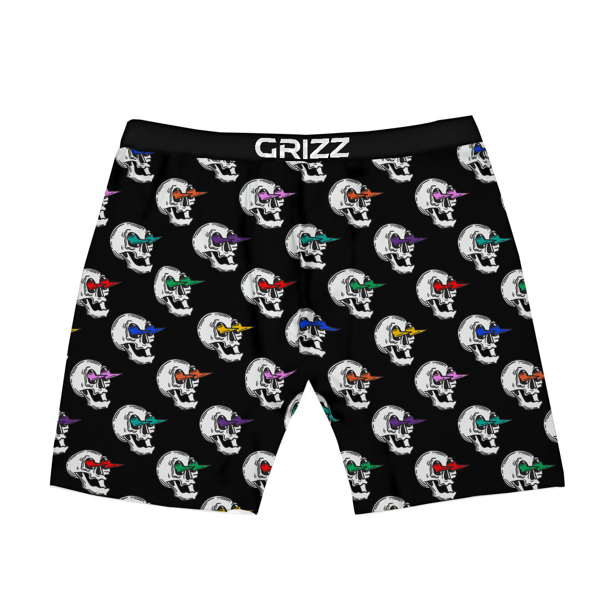 Lightning Skull Print Pattern Boxer Briefs-grizzshop